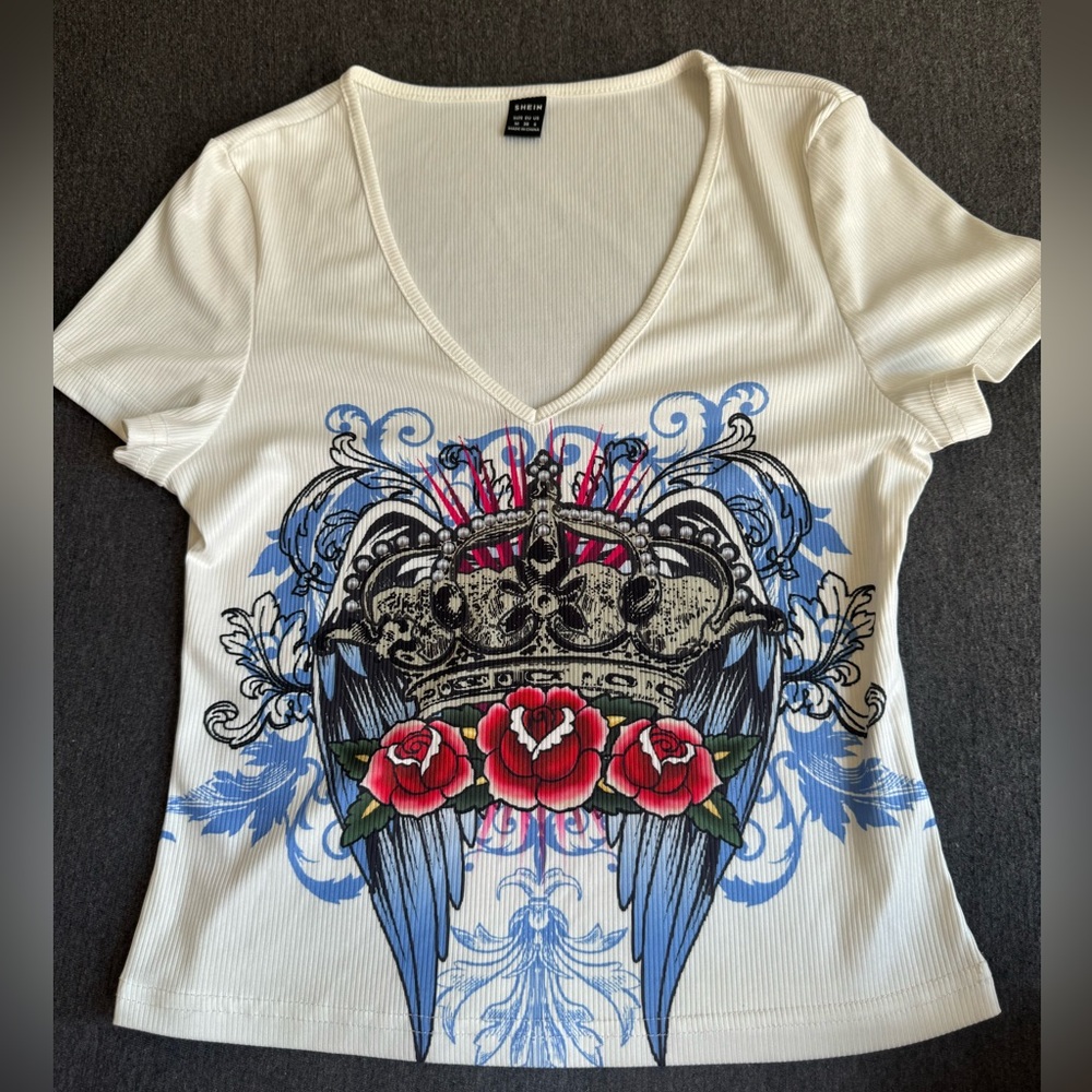 White Shirt With A Crown